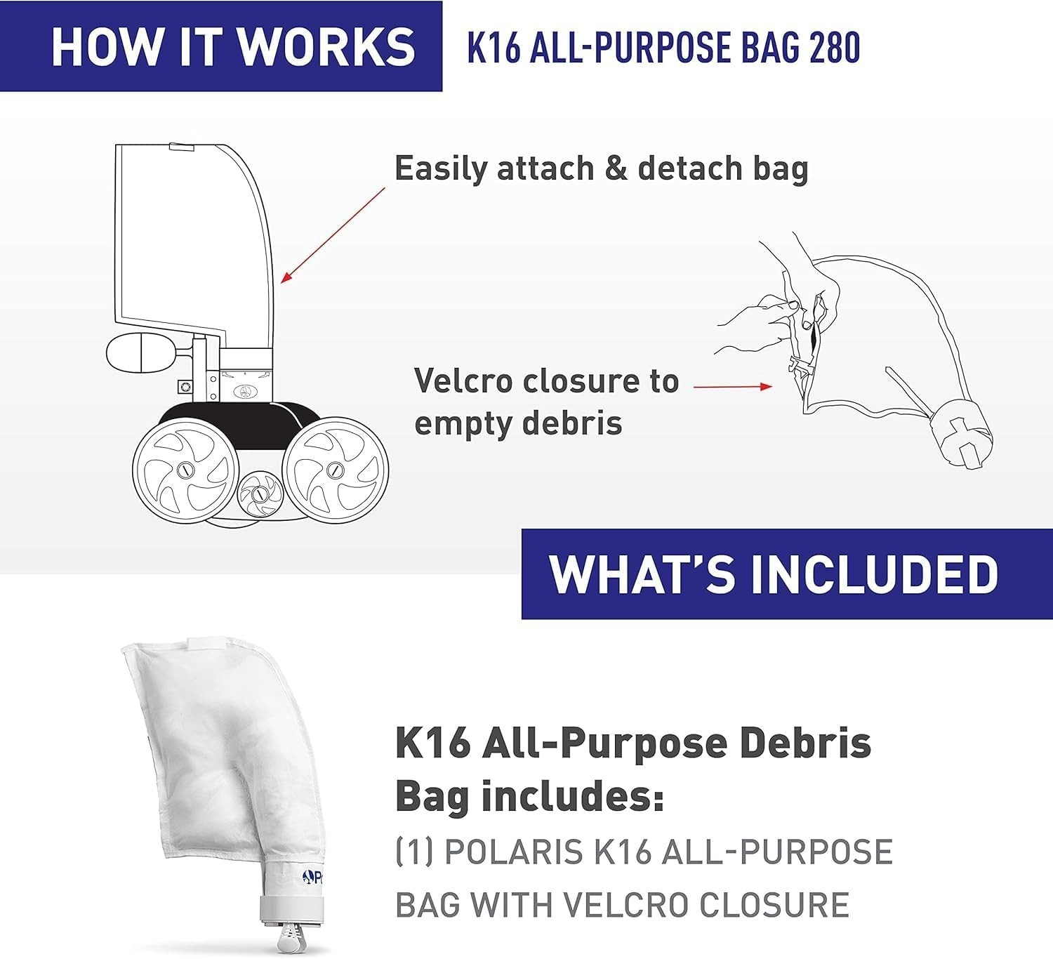 Zodiac K16 All Purpose Bag for Pressure-Side Cleaners