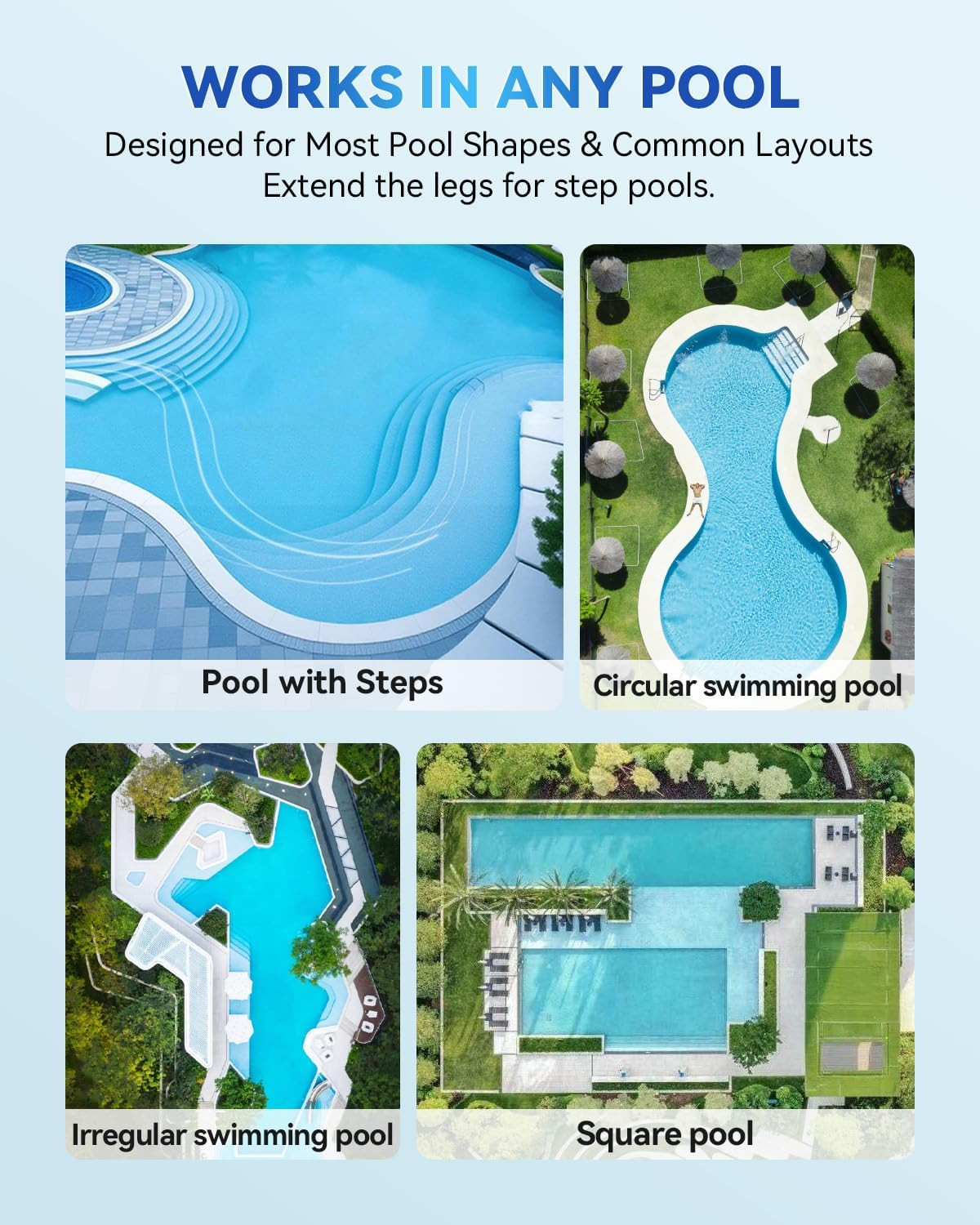Smart Solar Pool Skimmer Robot with APP Control for Inground & Above Ground Pool