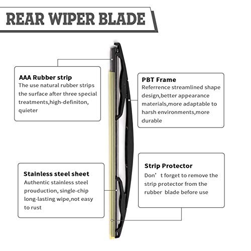 Rear Wiper Arm Blade Kit,Exact-Fit Replacement for 2007-2014 Chevrolet Chevy