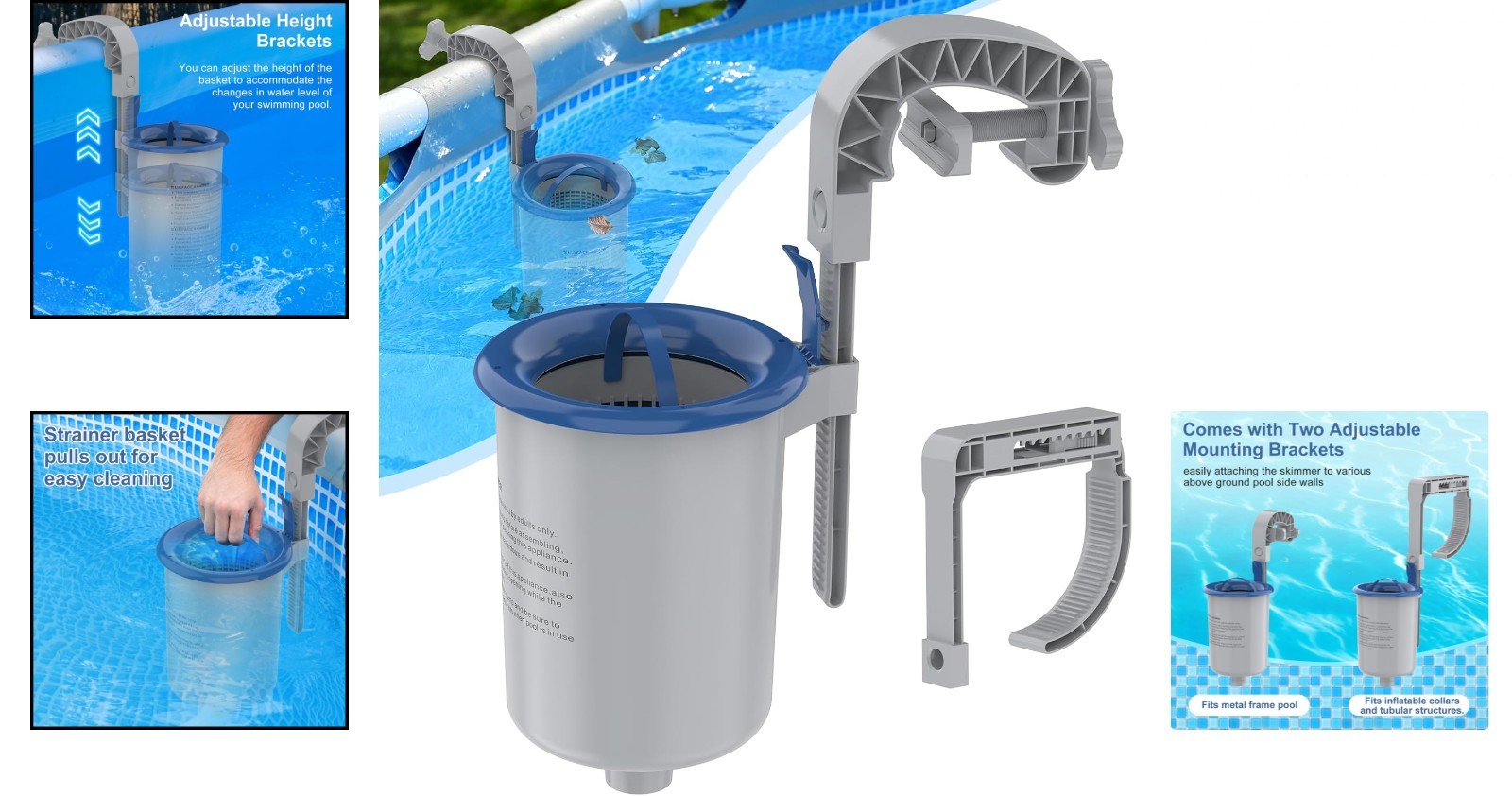 Pool Skimmer – above Ground Pool Skimmer, Floating Surface Skimmer, Accessories