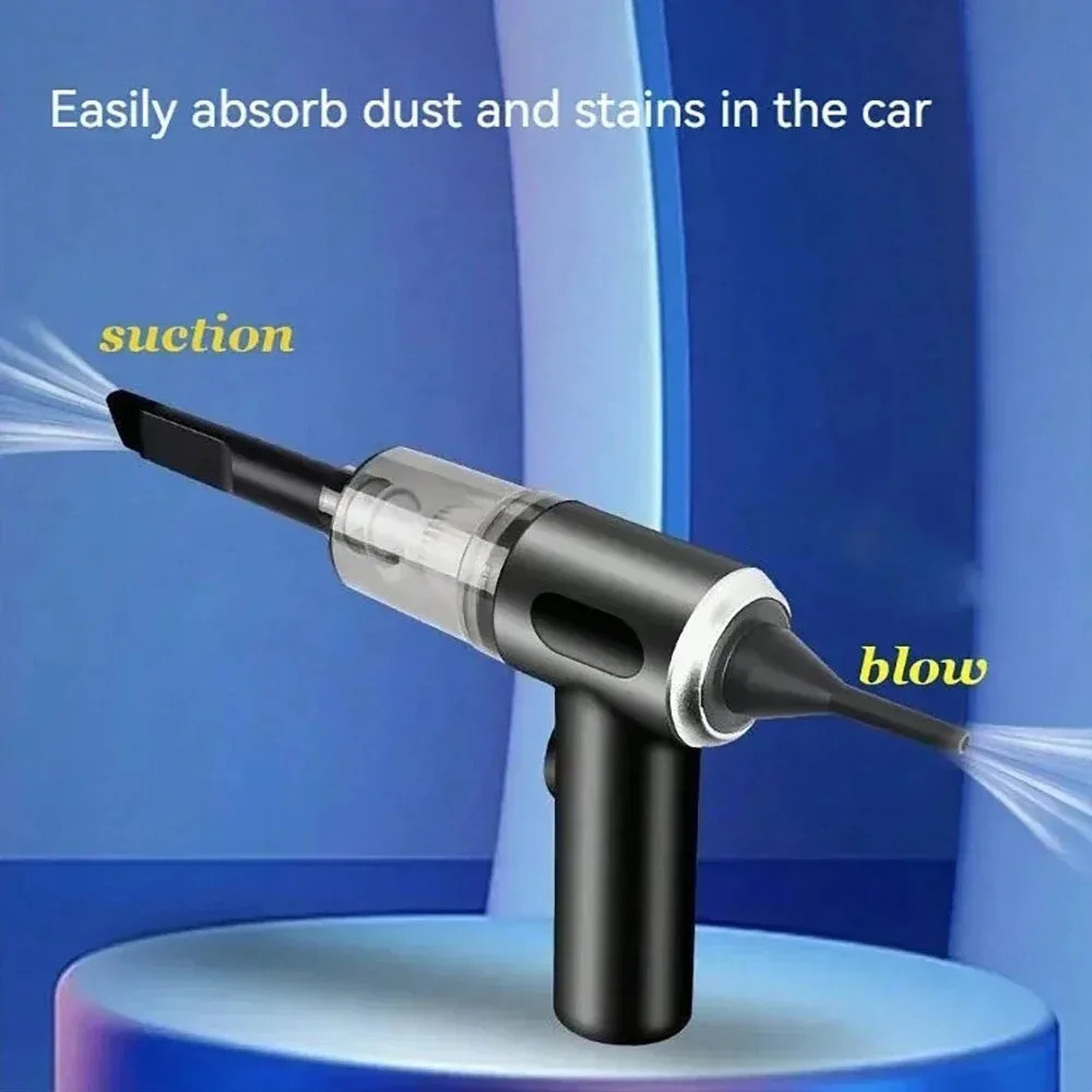 1PC Wireless Vacuum Cleaner 120W High Power Black Dual Use for Home And Car Powe