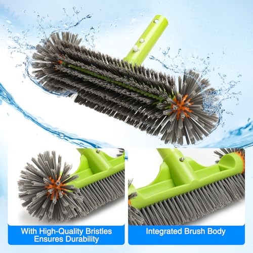 Pool Brush Head with Round Ends, 12.5 » High-Efficiency Pool Brush for Green