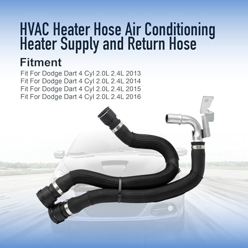 HVAC Heater Hose Kit Fit for Dodge Dart 4 Cyl 2.0L 2.4L 2013-2016, HVAC Heater