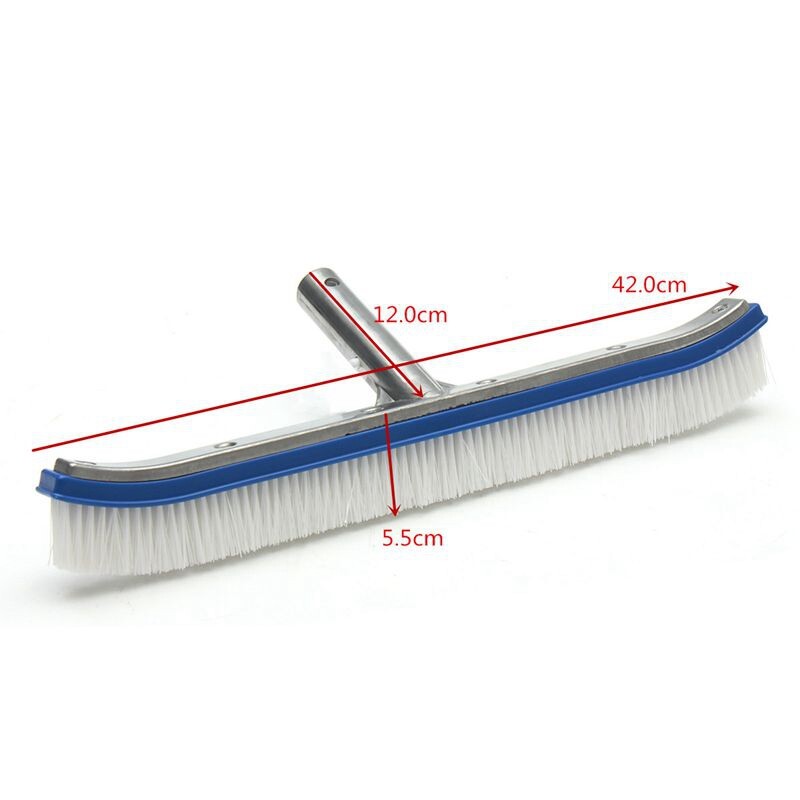 18&Prime; Heavy Duty Swimming Pool Wall Floor Algae Aluminum Back Brush Head Broom