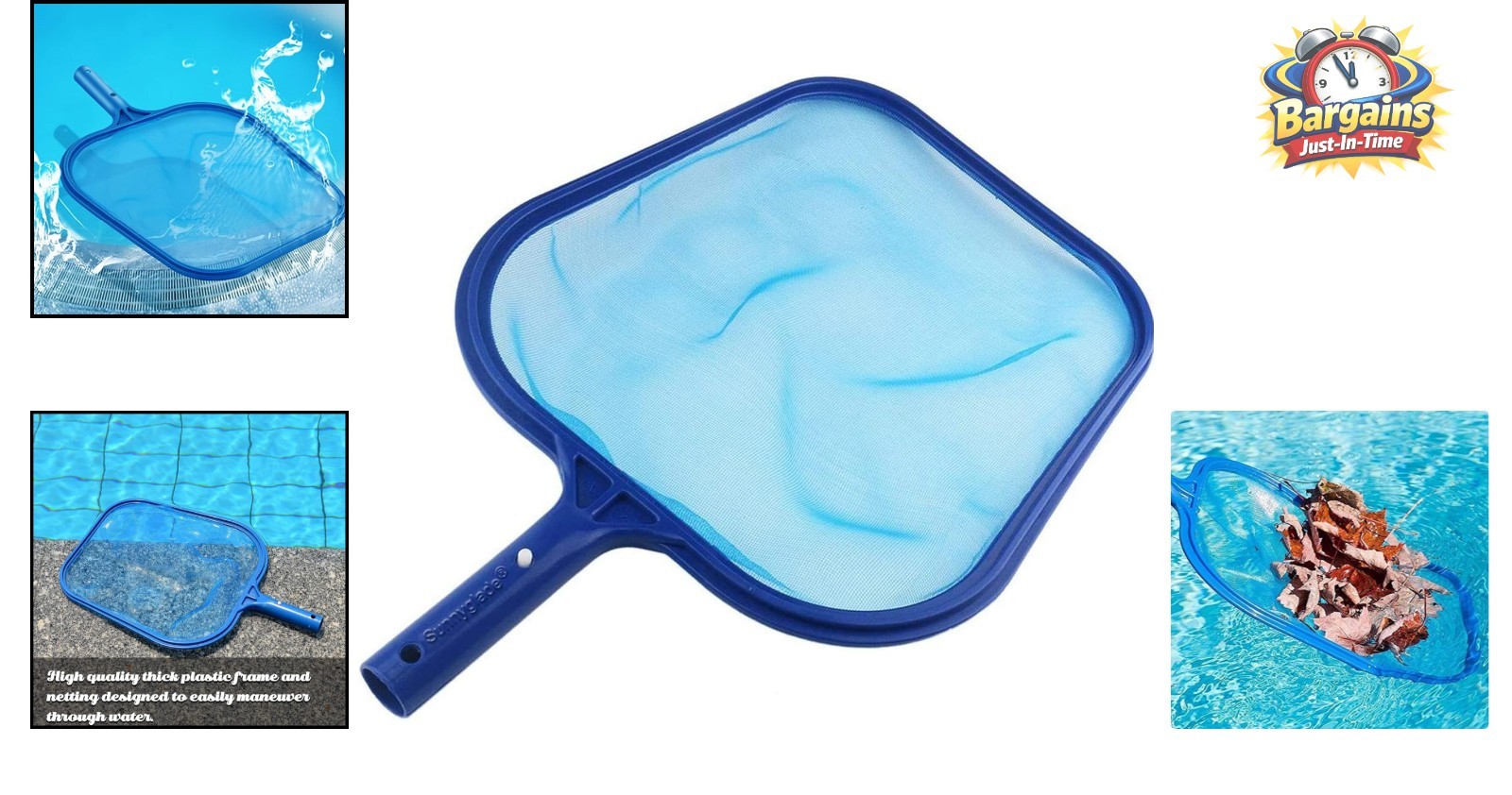 Effortless Pool Cleaning with 17.5×11.8in Leaf Skimmer & Fine Mesh Design