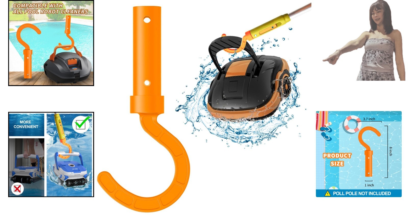 Professional-Grade Robotic Pool Cleaner Hook – Universal, Durable, Convenient