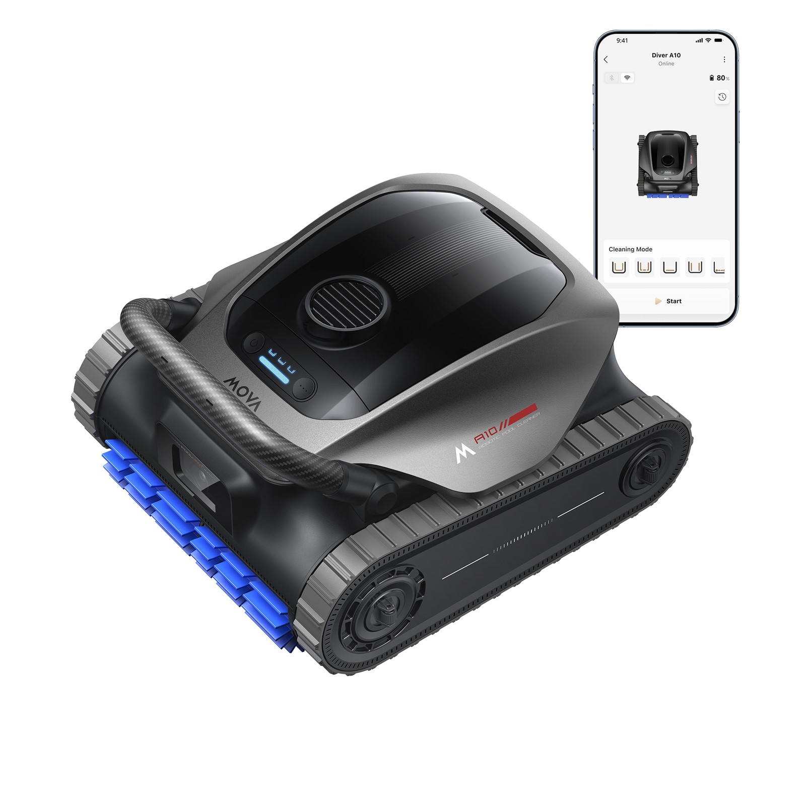 Mova Diver A10 Cordless Robotic Pool Vacuum Cleaner 6000GPH Suction 240min
