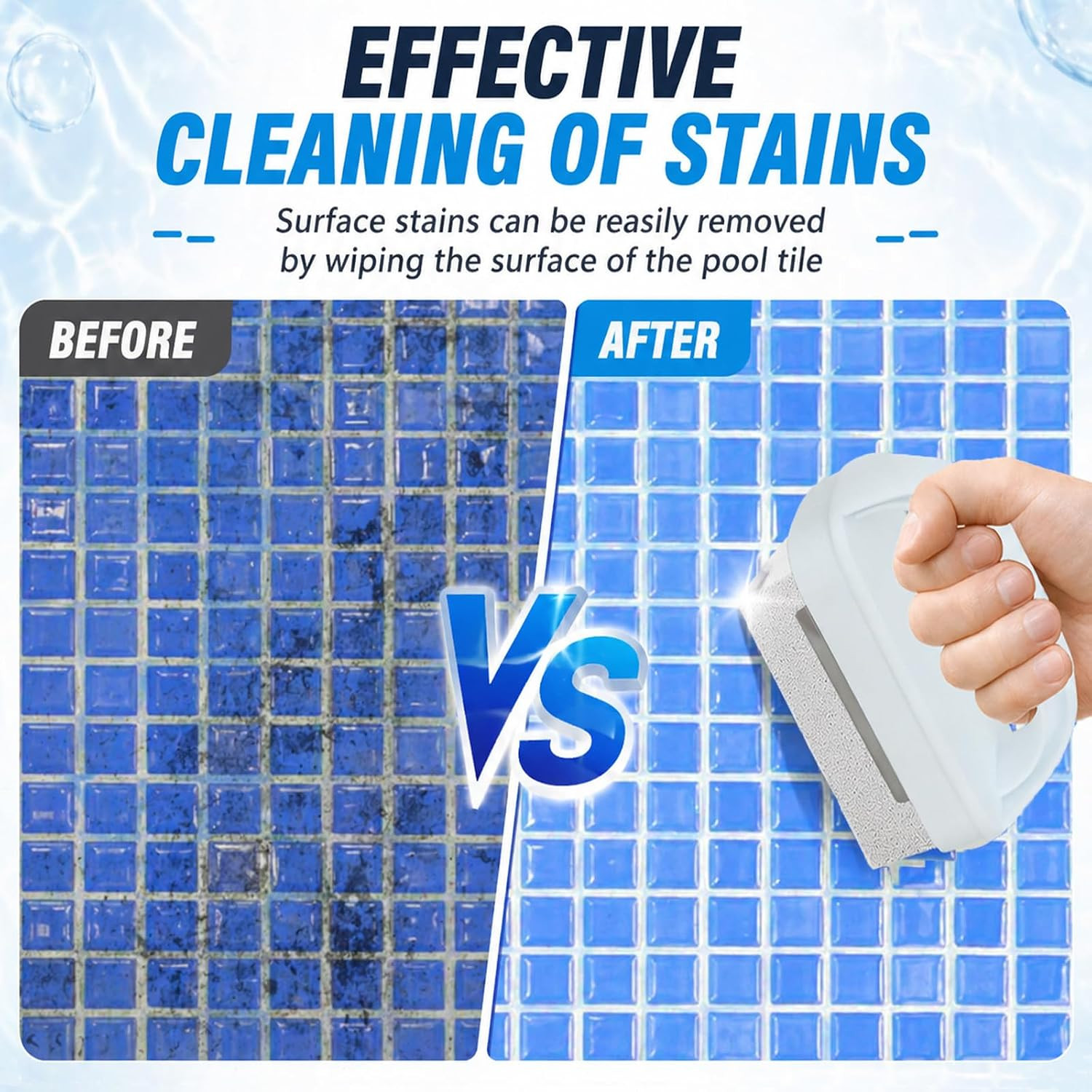 Pool Cleaning Pumice Stone with Handle, Heavy Duty Cleaning Pumice Brick, Hand-H