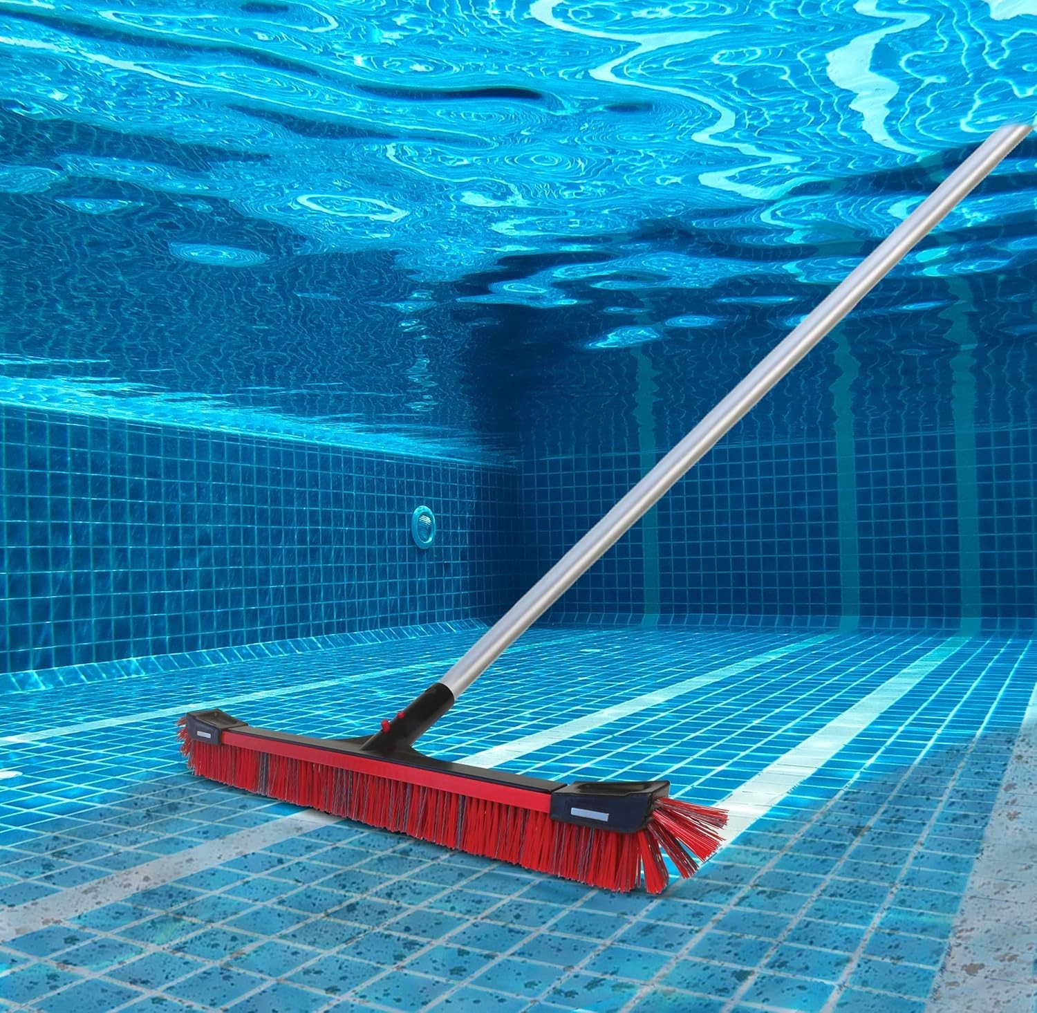 Spartan 22&Prime; Heavy Duty Pool Brush Combo Nylon PBT Bristles Wall Floors