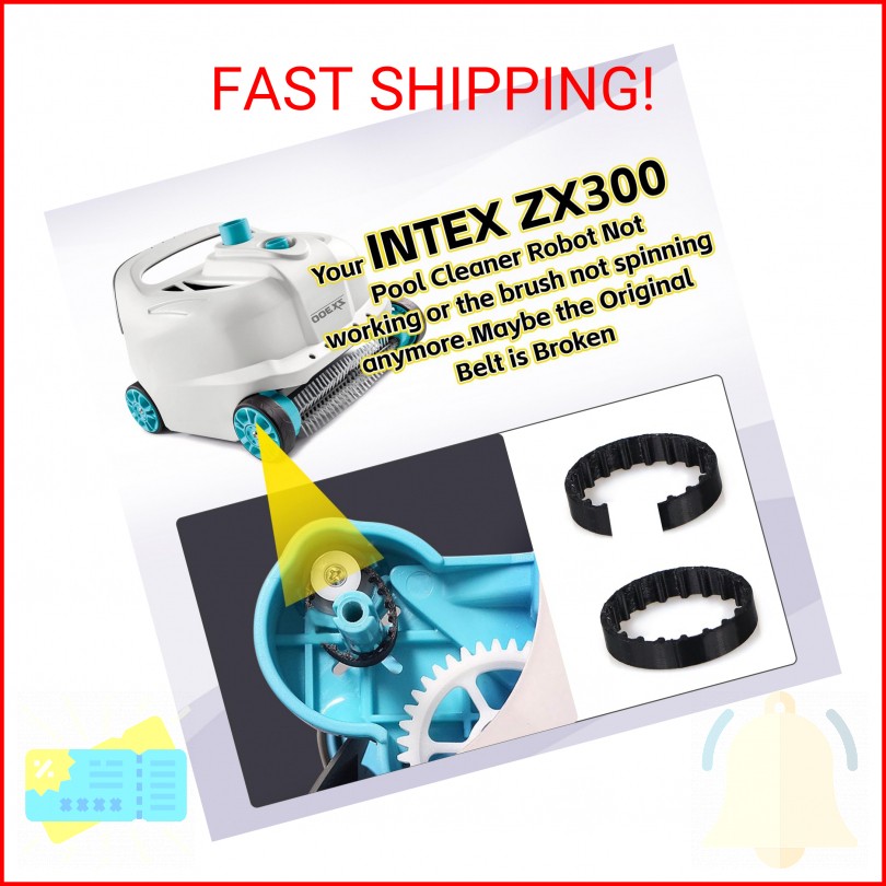 SZLTZK 5 Pcs Replacement Belts for INTEX ZX300 Automatic Pool Cleaner Robot, Bel