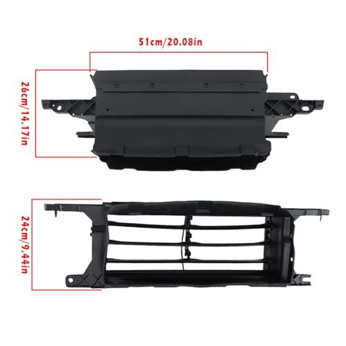 Front Bumper Lower Radiator Grille Airflow Shutter Assembly Replacement for