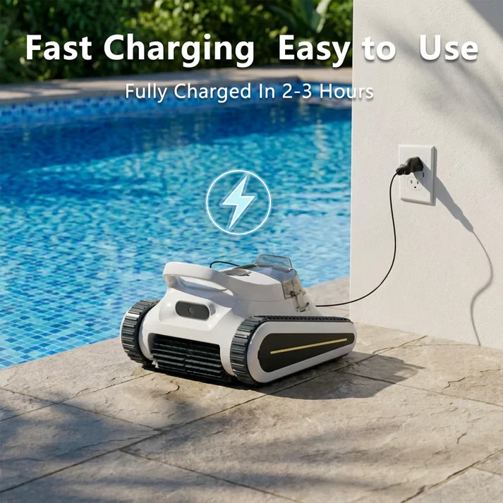 SEAUTO SAT30Cordless Robotic Pool Cleaner 45000Pa Sonar Navigation Wall Climbing