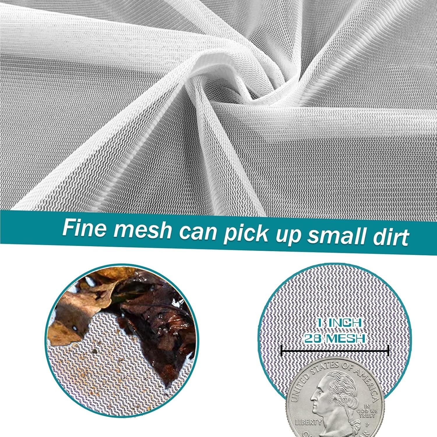 Heavy Duty Pool Leaf Rake 17in Net Pool Skimmer for In-ground & Above Ground …