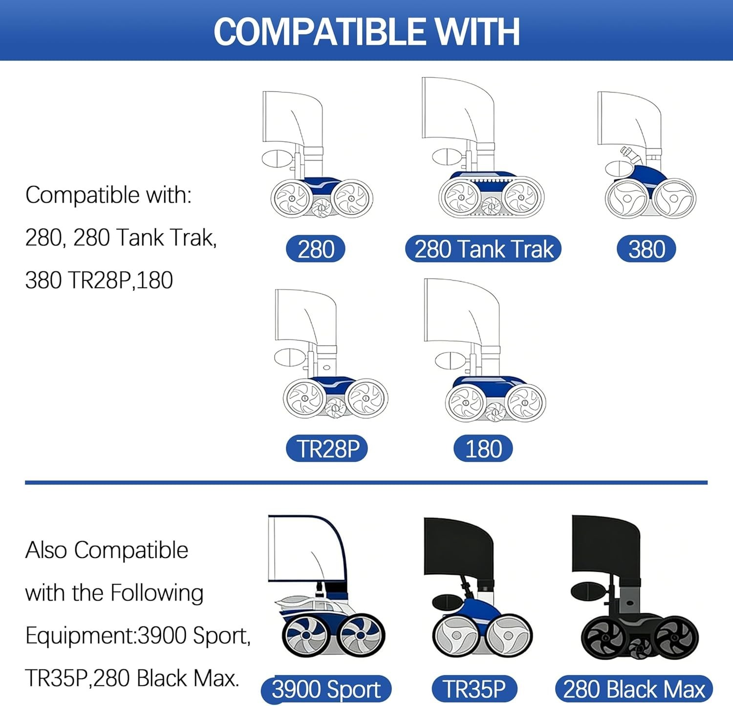 Pool Cleaner All Purpose Tire Replacement for Polaris Compatible with 280 360 18