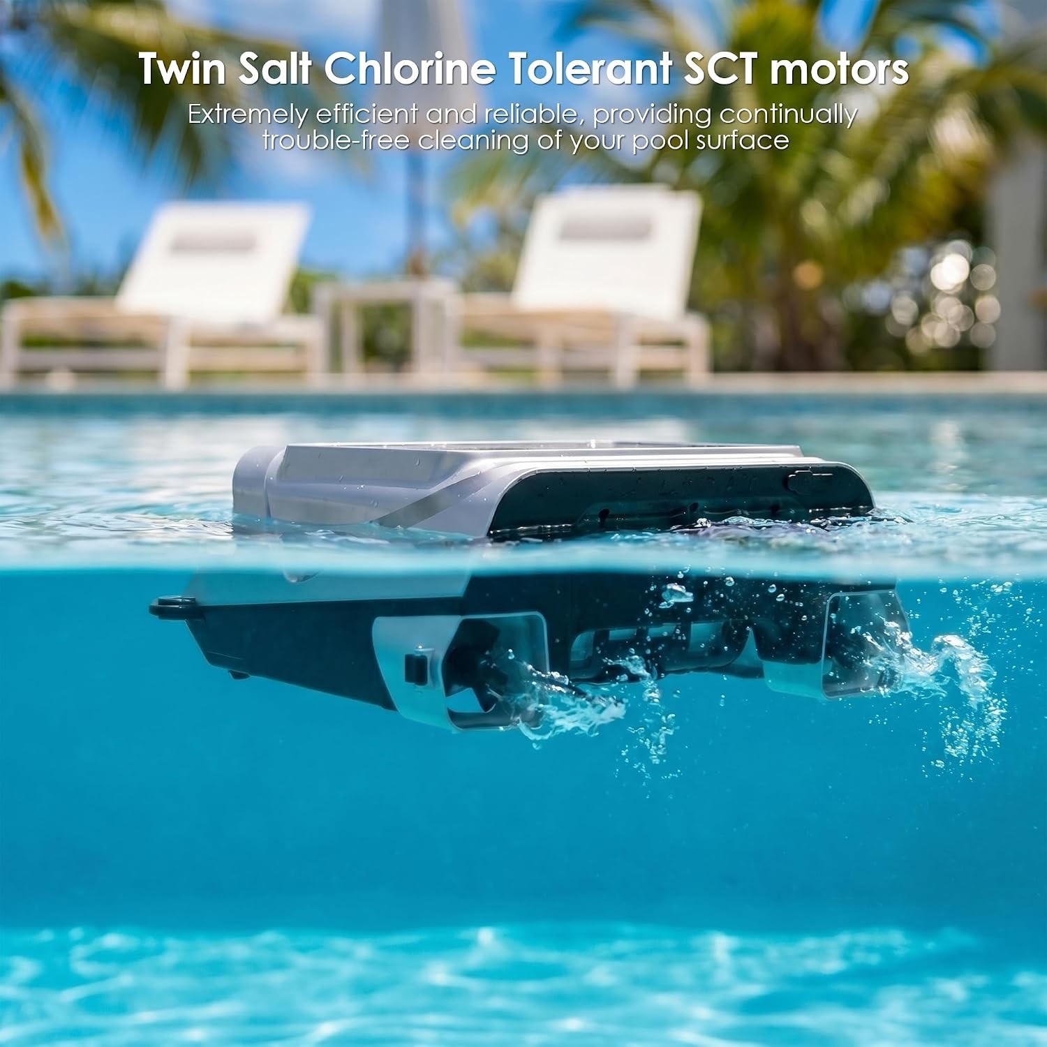 Pura V12 Solar Powered Automatic Pool Surface Robot Skimmer