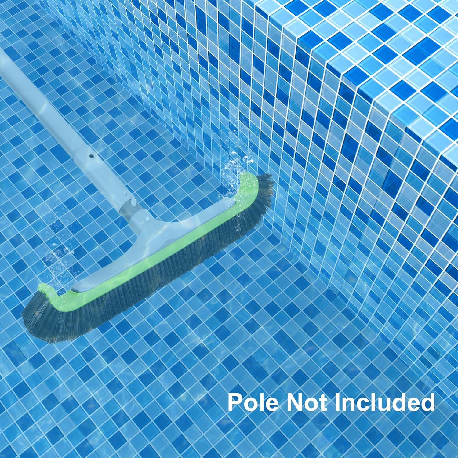 Upgraded Pool Brush Head for Cleaning Pool Walls,Heavy Duty