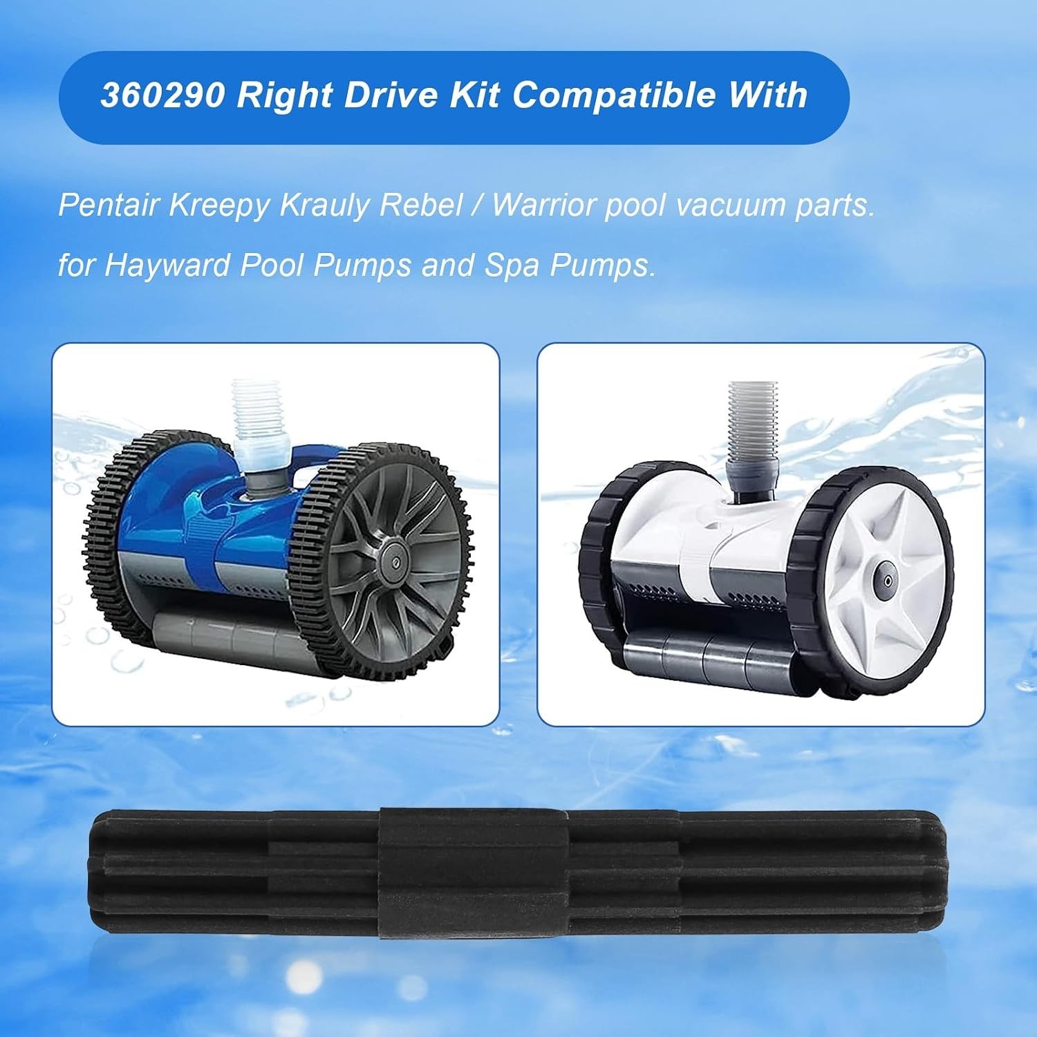 Pool Cleaner Replacement Parts for Pentair 360290 Rebel Right Drive Kit Beari…