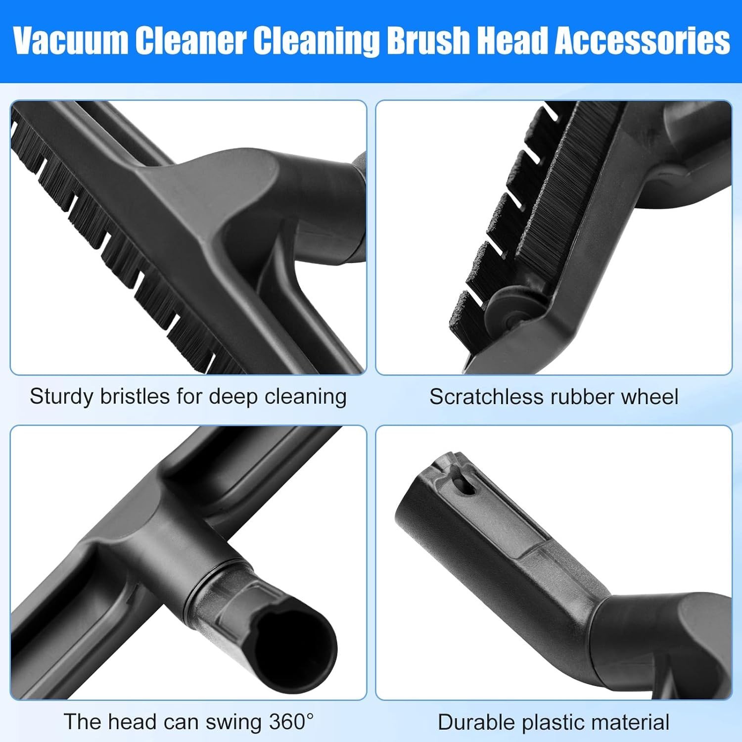 12 Inch Plastic Rainbow Vacuum Floor Brush 360 Swivel Straight Wands