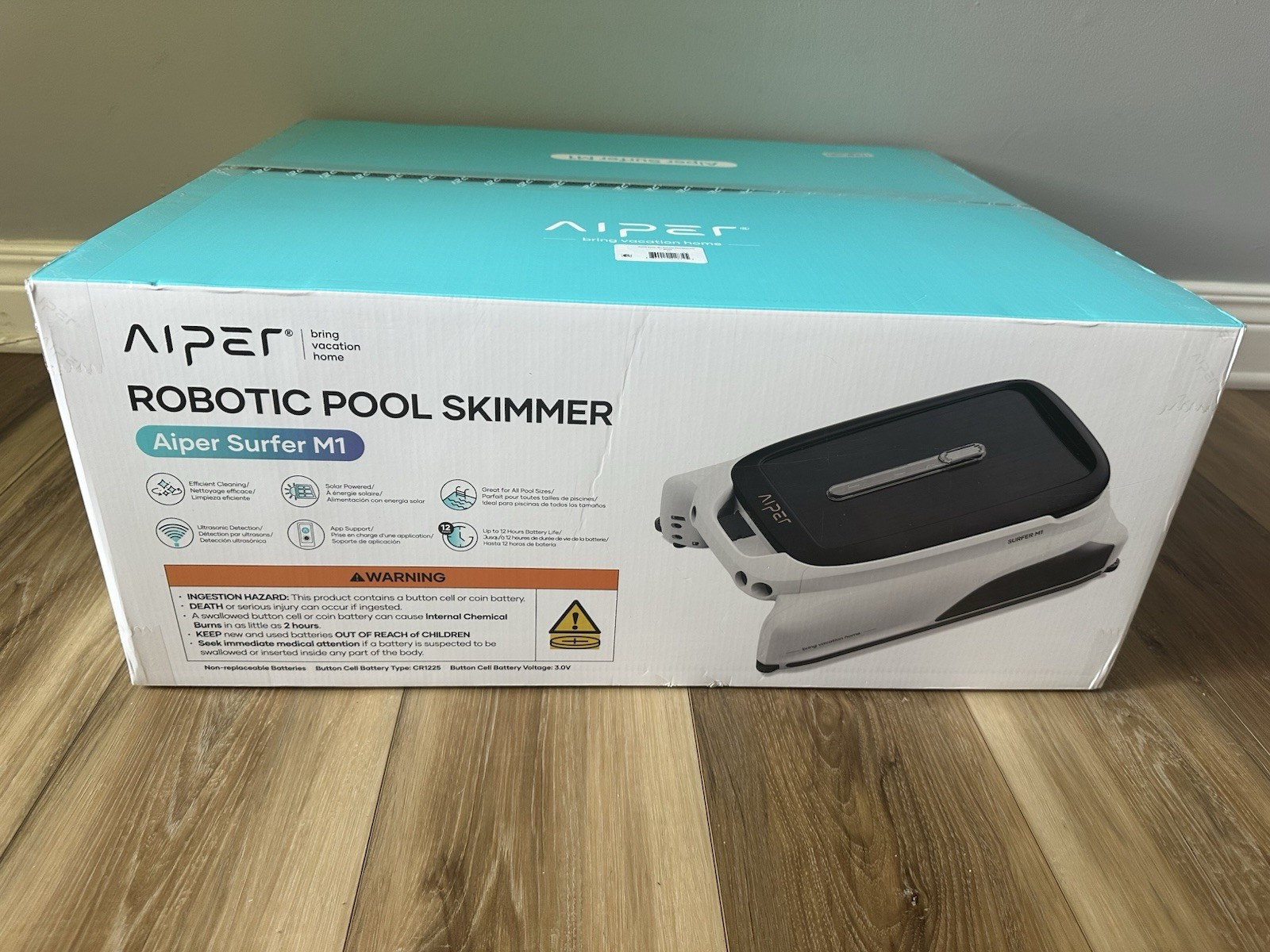 Aiper Surfer M1 Automatic Pool Skimmer Robotic Surface Cleaner Solar-Powered+App