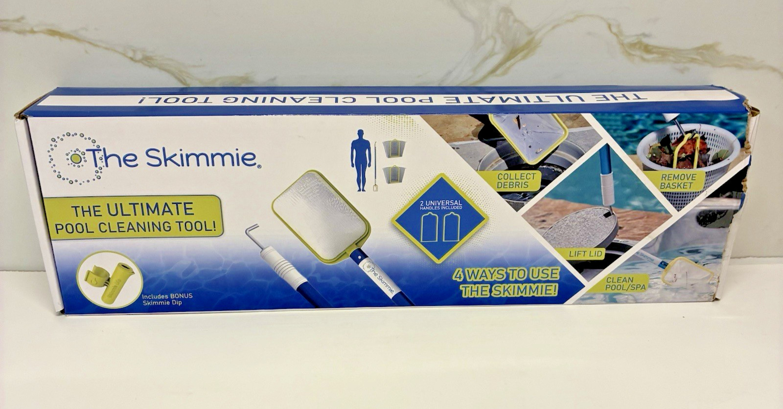 The Skimmie Ultimate Pool Spa Cleaning Tool Collect Debris Remove Basket Lid