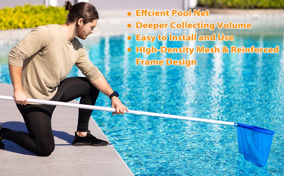 Pool Skimmer – Pool Skimmer Net without Pole, Swimming Pool Leaf Skimmer Net