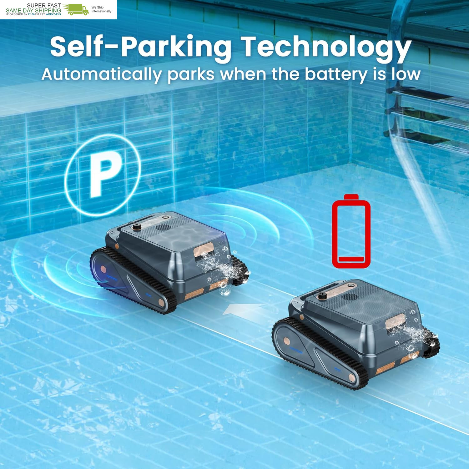 Wall-Climbing & Waterline Cleaning, 150Min Runtime, Intelligent Route Planning,