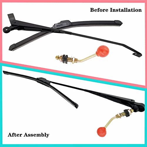 15.7 Inch Universal UTV Windshield Wiper Hand Front Operated Kit Compatible