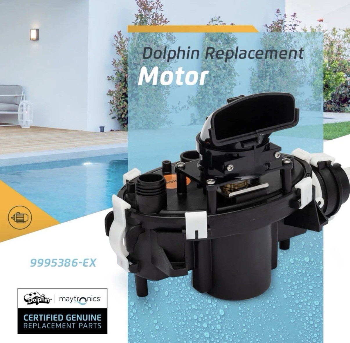 Maytronics Motor Unit Dolphin Robotic Pool Cleaner 9995386-EX NEW W/ Warranty