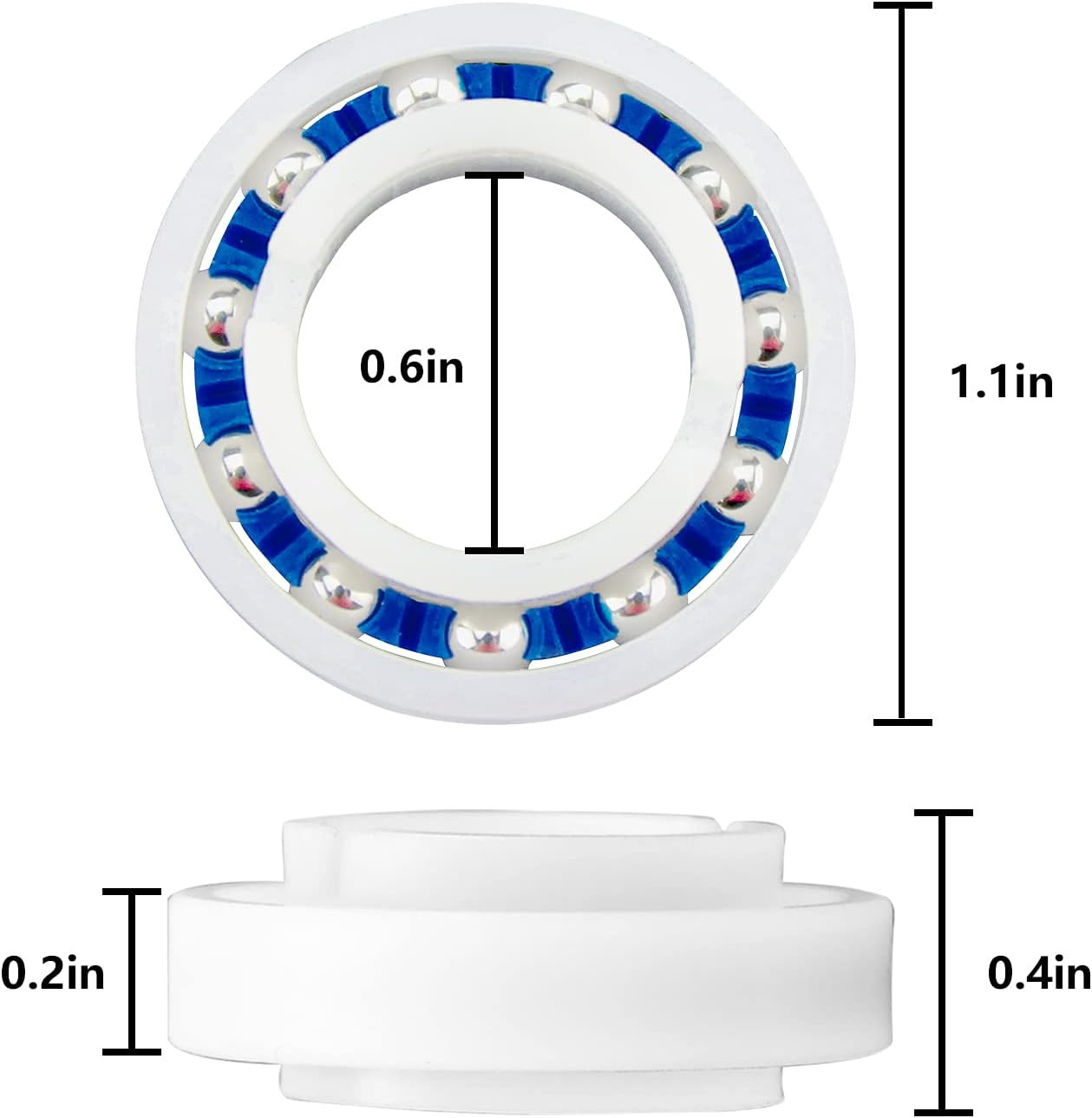 Pool Cleaner Wheels Ball Bearing Replacement for Polaris 180 280, Smooth