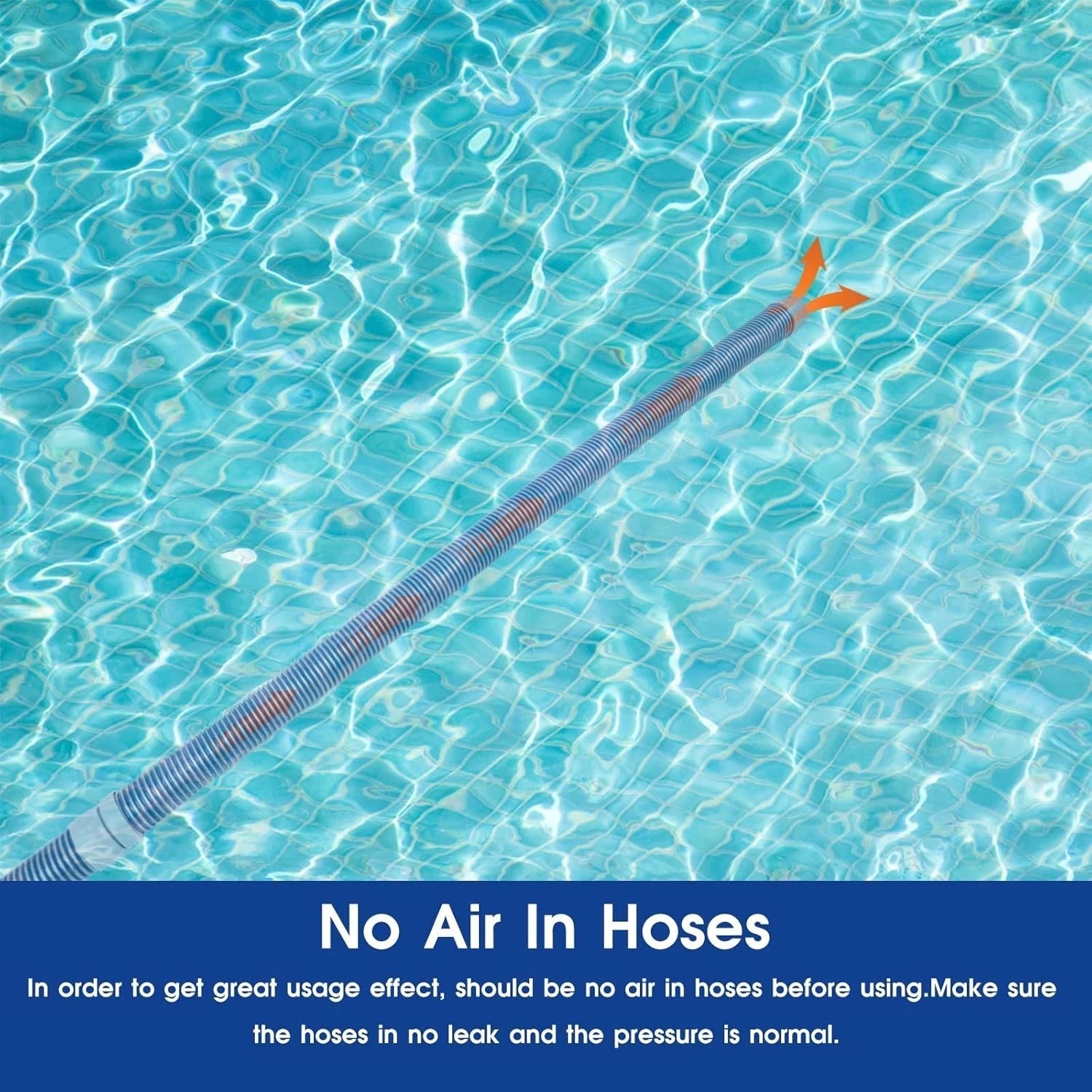 Durable 8-Piece Pool Vacuum Hose Set – 1.5” Diameter, Flexible & Space-Saving