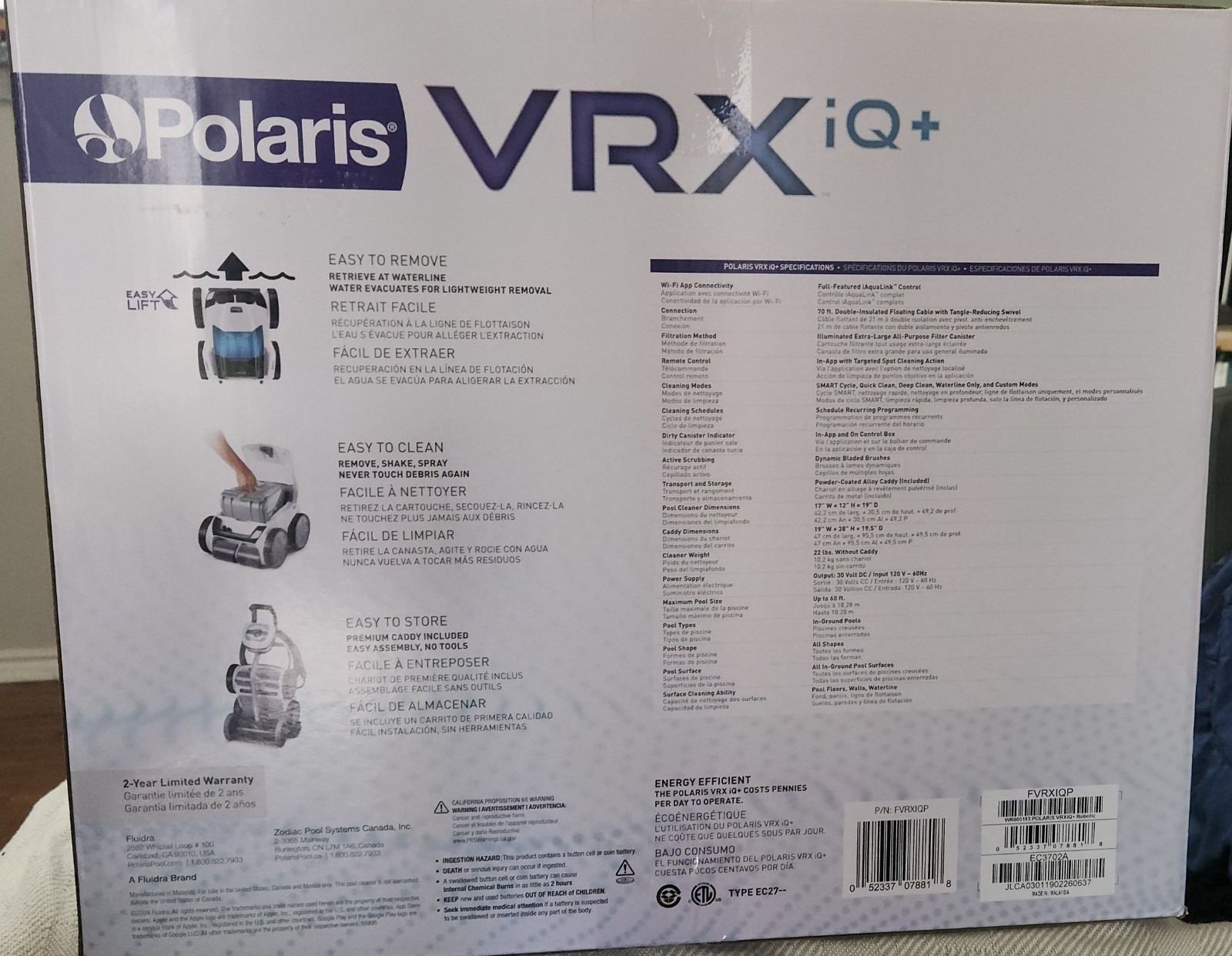 Polaris VRX iQ+ Robotic Pool Cleaner with iAquaLink Control FVRXIQP