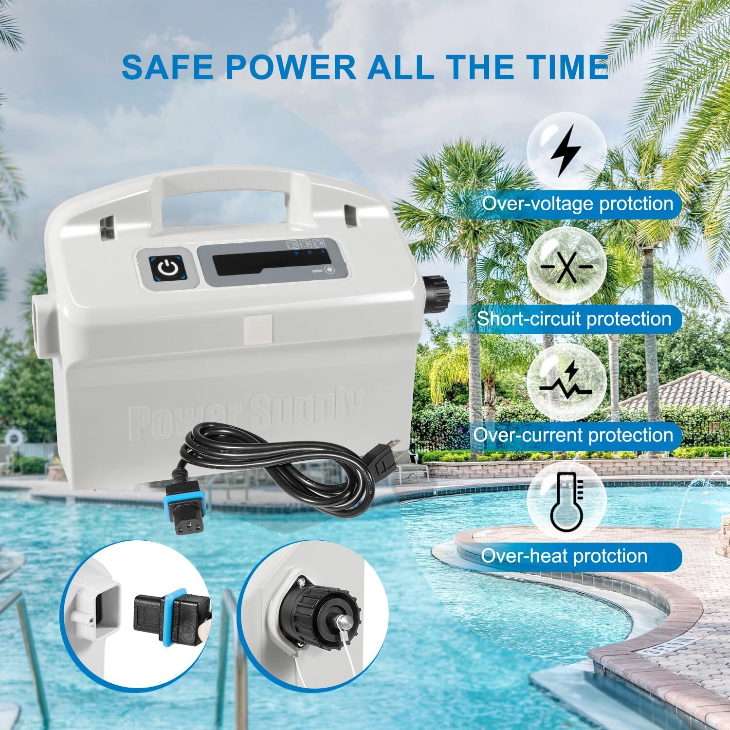 9995672 Assy Power Supply with 58984402L Cord Parts For Dolphin Pool Cleaner