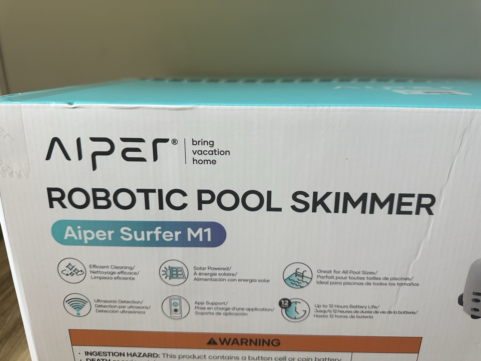 Aiper Surfer M1 Automatic Pool Skimmer Robotic Surface Cleaner Solar-Powered+App
