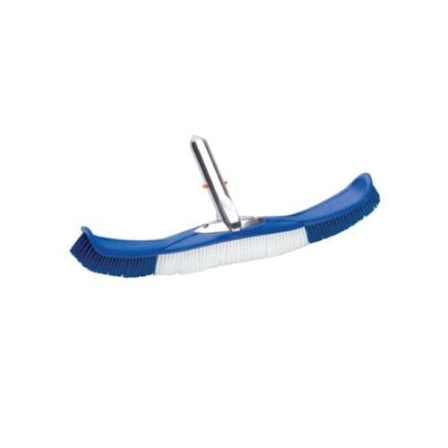 Deluxe 20&Prime; Flexible Swimming Pool Brush w/Nylon Bristles Aluminum EZ Clip Handle