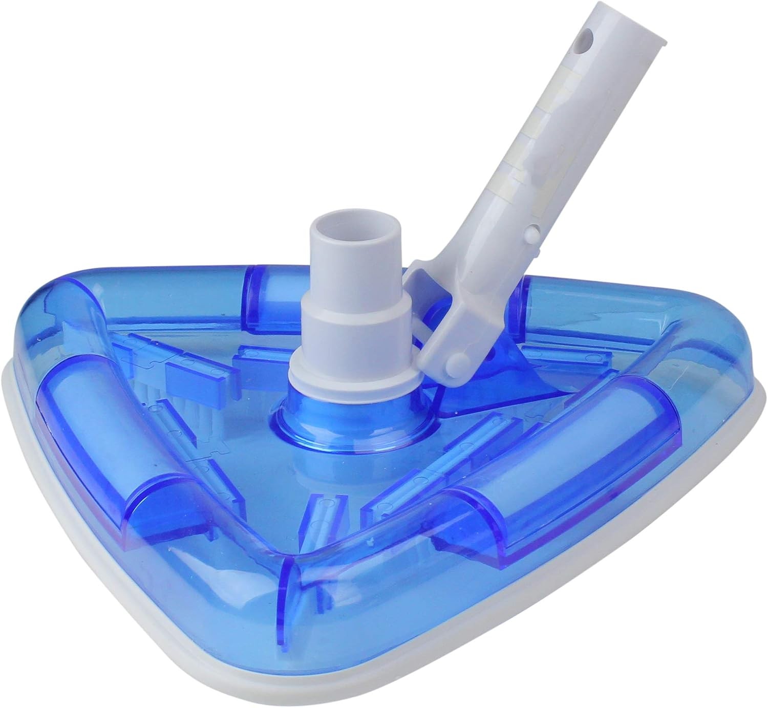 11&Prime; Blue and White Deluxe Triangular Swimming Pool Vacuum Head