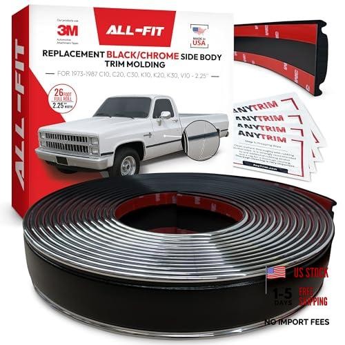 Replacement SB – Square Body Side Molding Trim – Black (73-87)
