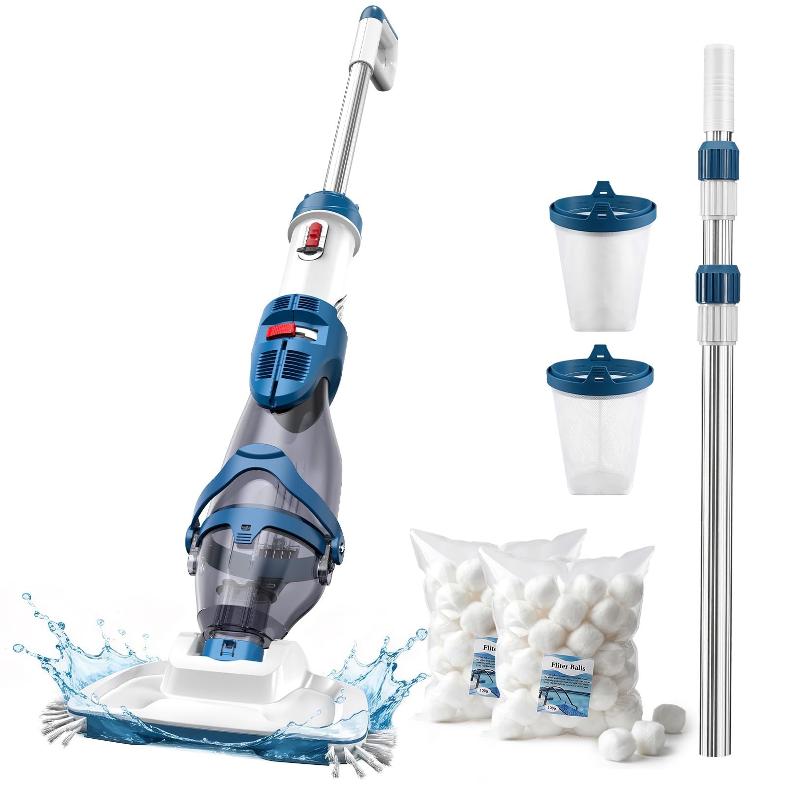 Cordless Pool Vacuum, Upgraded Dual Mode, 22 GPM Powerful Suction, 13.4&Prime; Wide…