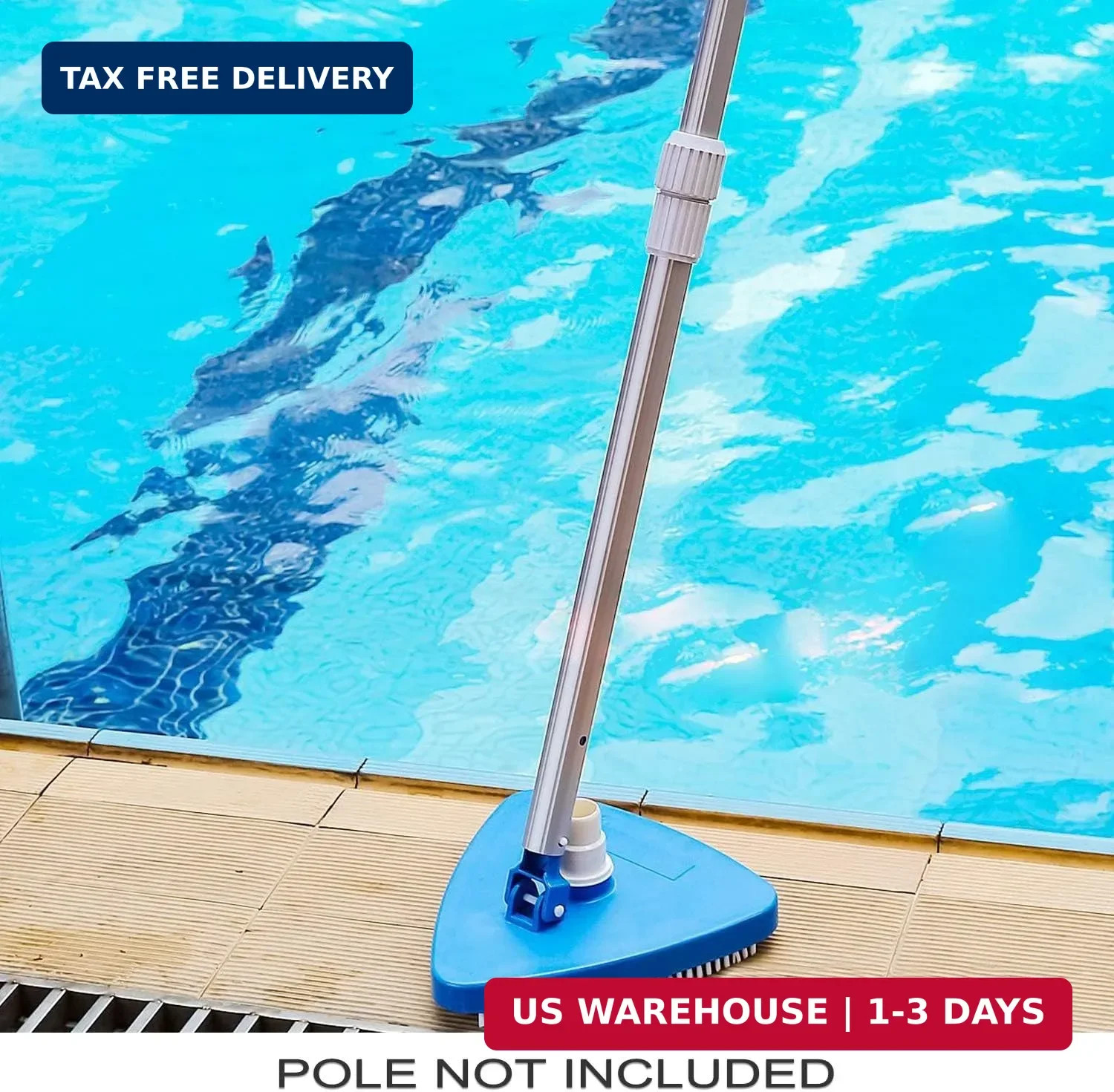 Triangular Vinyl Pool Vacuum Head, Weighted Swimming Pool Vacuums for Above Grou