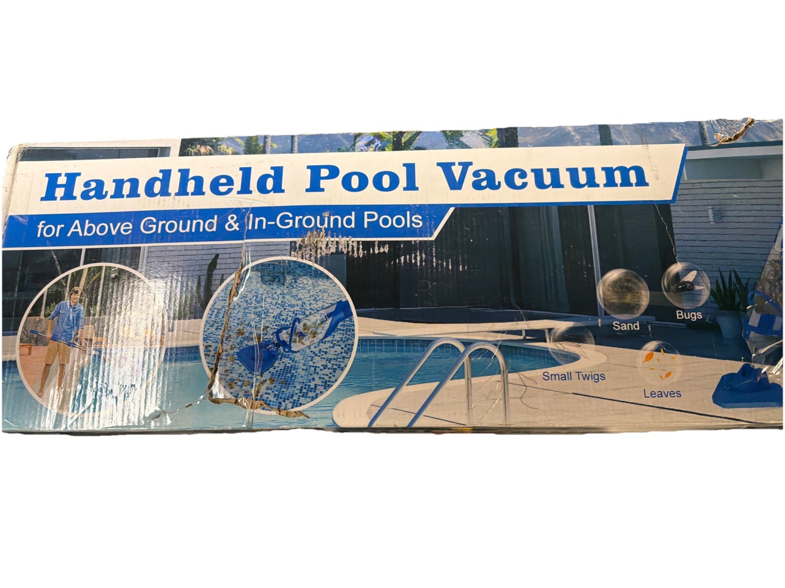 Cordless Pool Vacuum with Telescopic Pole, 18.5 GPM Powerful Suction, 1.5H Super