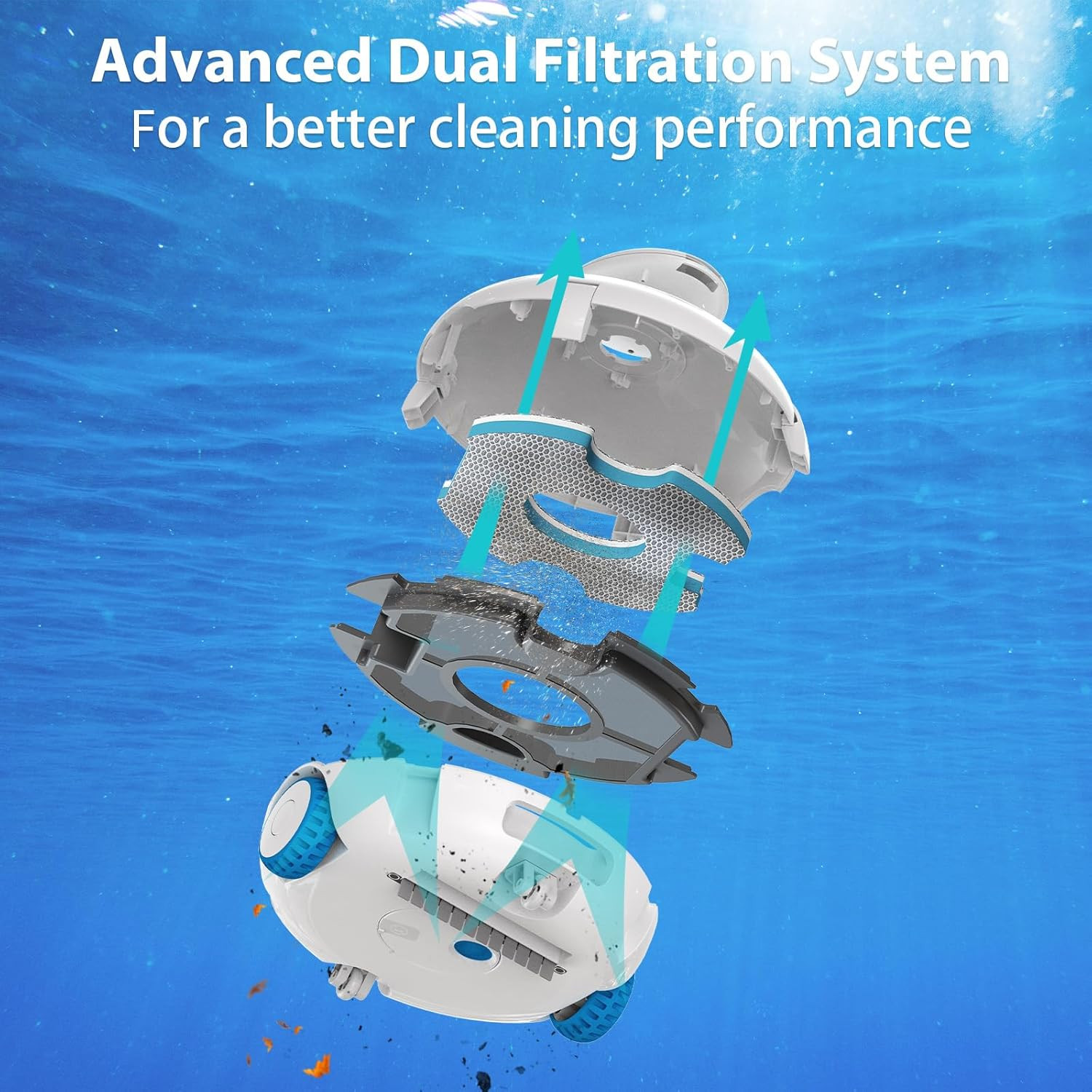 2025 Cordless Robotic Pool Vacuum, Pool Cleaner for above Ground/Inground Pools