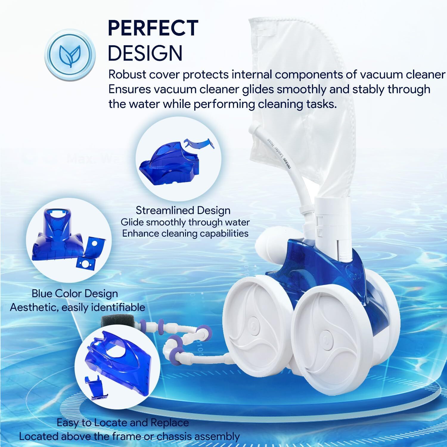 For Zodiac Polaris Pool Cleaner Vac-Sweep 380,9-100-1240 Top Housing Replacement