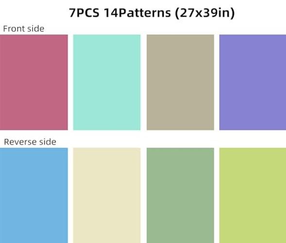 39x27in Product Photography Backdrops with Stand 7PCS 14 White/Black/Yellow/Red
