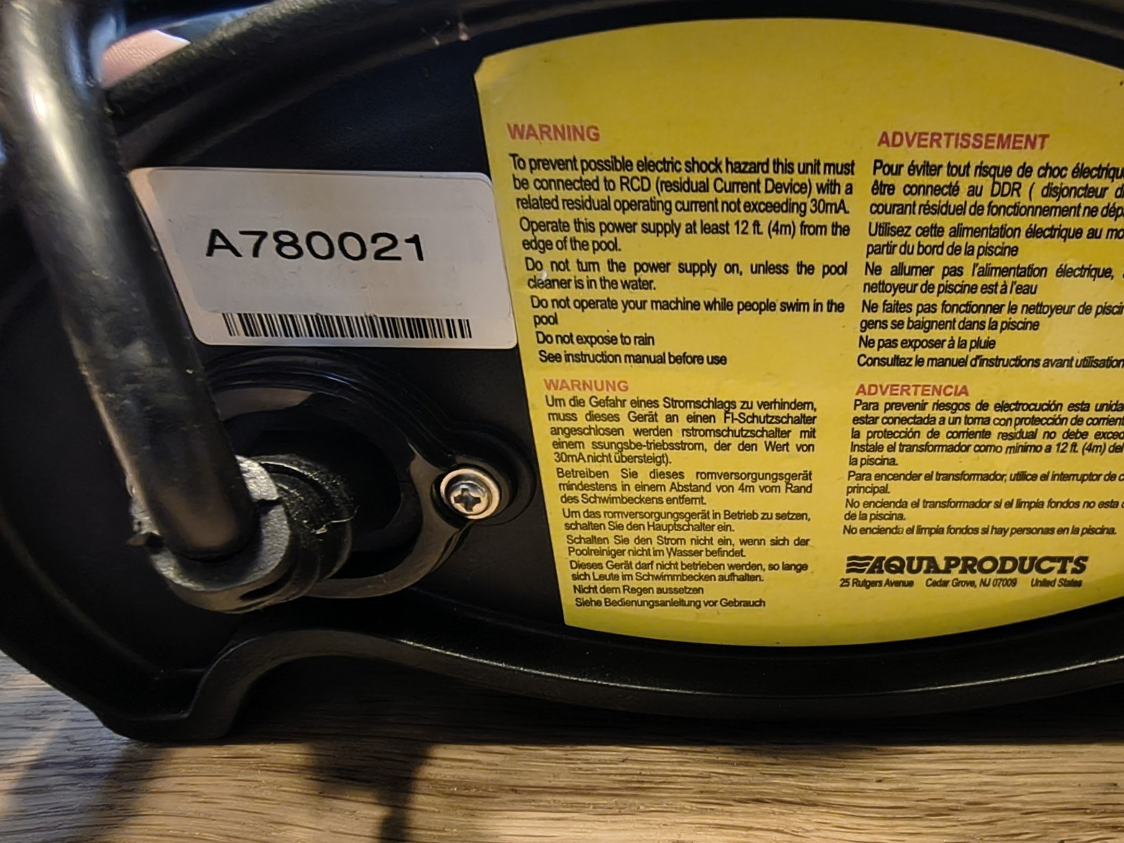 Aqua Products AquaBot Power Supply SW PREMIUM – A780021 SKPOWER10 30 VDC