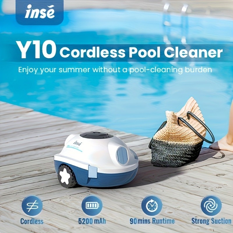 New Smart Pool Cleaning Robot -Say Goodbye to Manual Cleaning! INSE Cordless Poo