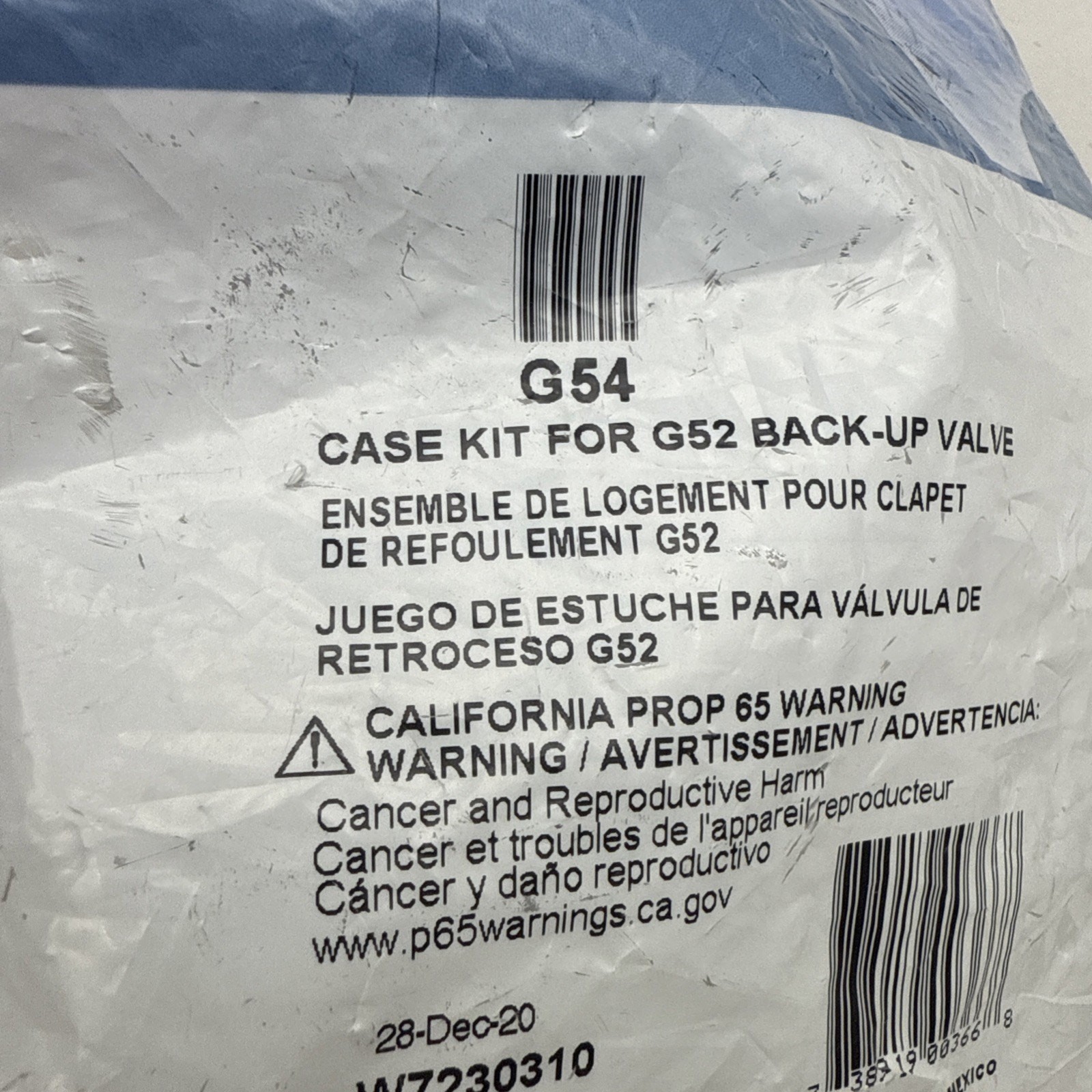G54 Case kit Replacement Kit For the G52, 380/280/180 Cleaner *READ