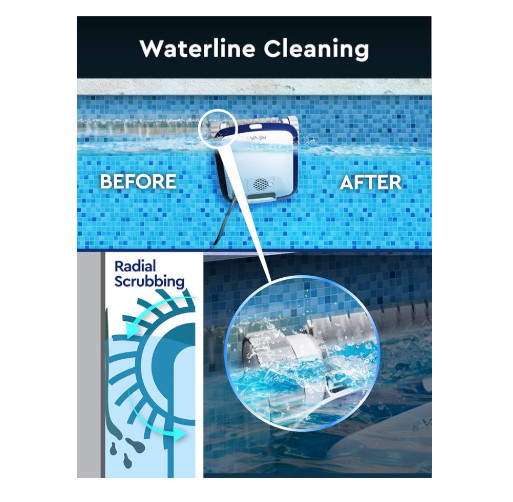 Aquabot REVA Smart Robotic Pool Cleaner w/ App Control Power Supply & 50ft Cable