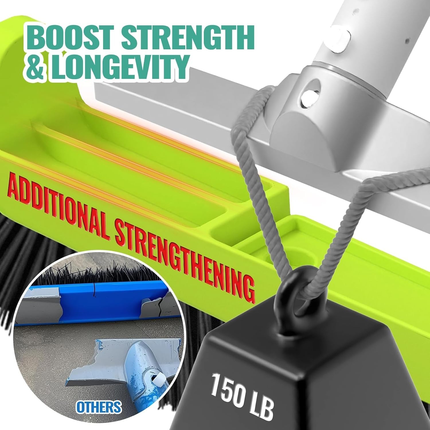 Swimming Pool Cleaning Brush Head 18&Prime; (Green & Black)