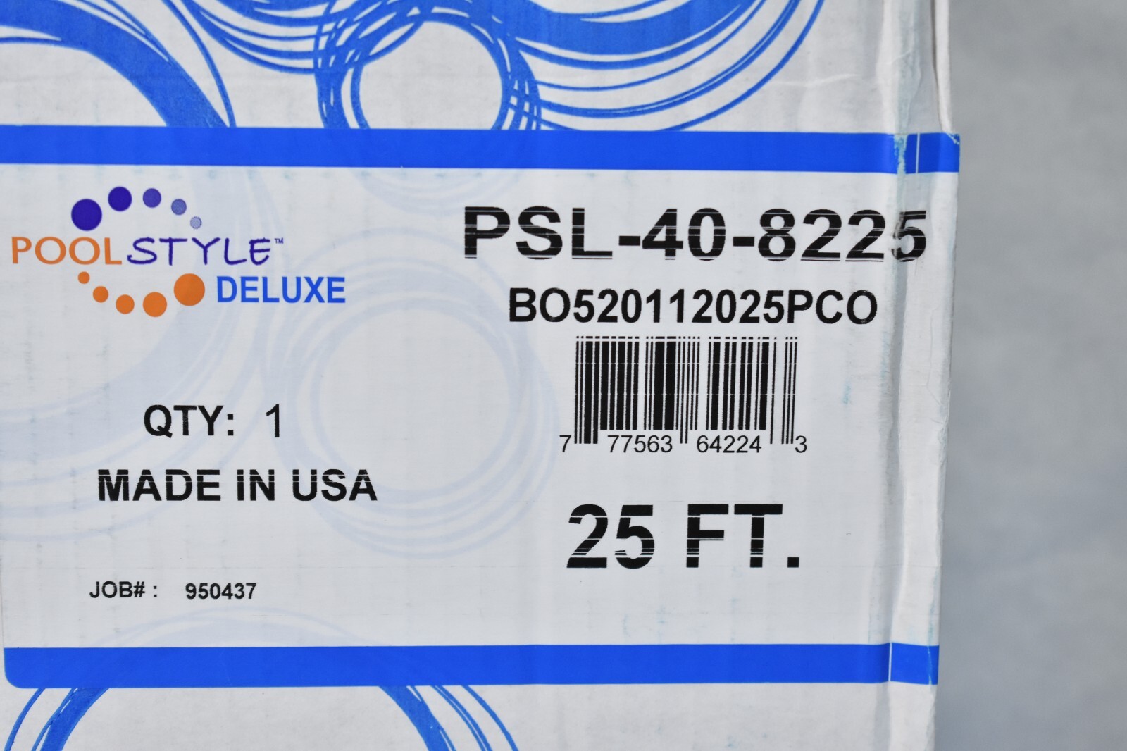 Pool Style Deluxe Pool Vacuum Hose PSL-40-8225 1-1/2&Prime; x 25&prime; Swivel Cuff