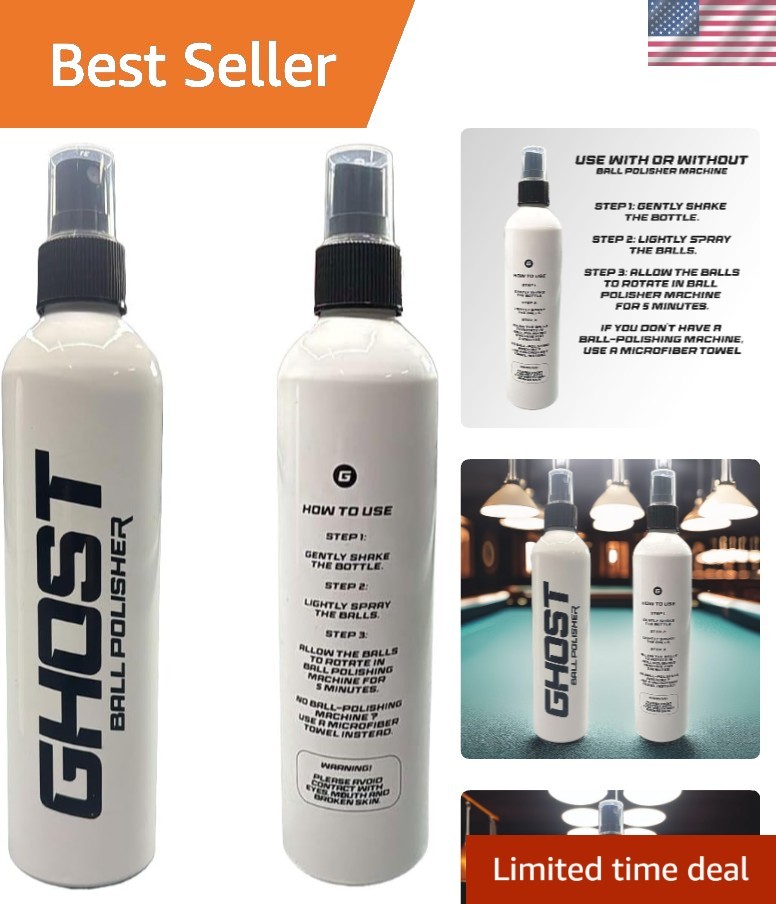 Pool Ball Cleaning Spray 300ml | Eliminates Oil & Chalk for Enhanced Playability