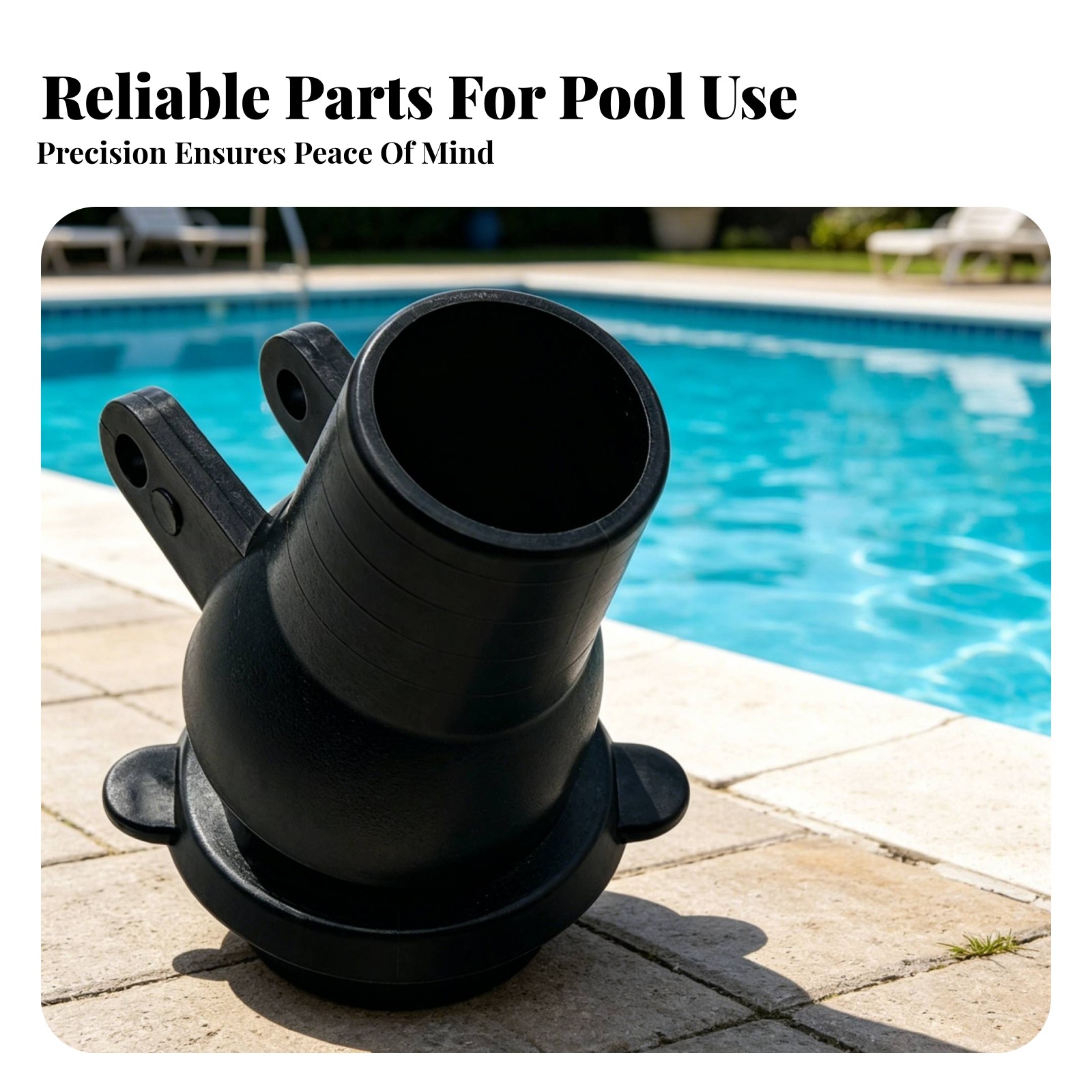 Pool Hose Swivel Flared Base Rotating Pool Cleaner Connector Mounting Tabs
